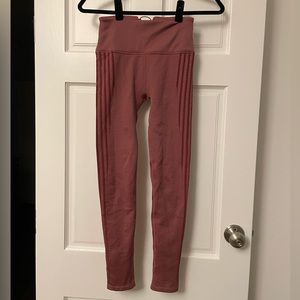 Fabletics pink leggings with lace up back size xs